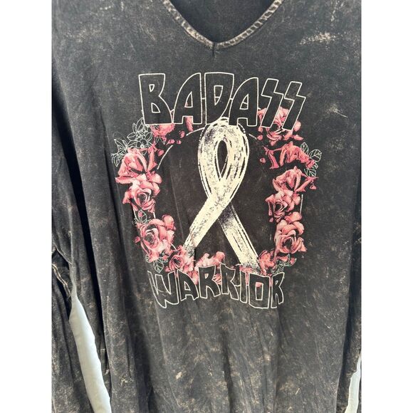 Torrid Badass Warrior Cancer Hoodie Top 0 0X XL Survivor - Picture 2 of 6